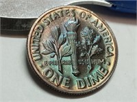 OF) toned 1961 Silver Proof Roosevelt dime