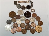 OF) silver coin bracelet and more
