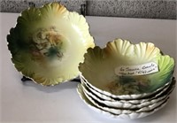 6 Vintage Sauce Bowls Marked RS Prussia