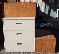 2 Lateral Files + 2 Plywood Trunks