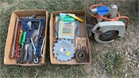 7.1/4 circular saw/blades and hand tools