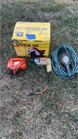 7 1/4 circular saw, drill, jig saw and ext light