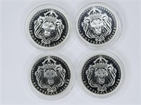 4 Scottsdale Silver 1 Troy Ounce Coins