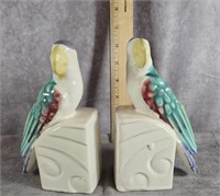 PAIR OF MORTON POTTERY CERAMIC PARROT PLANTERS