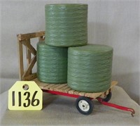 Custom Hay Wagon w/ Round bales of hay