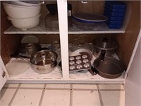Contents of 3 cabinets in kitchen