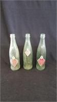 3 Vtg Royal Crown Glass Bottles