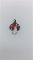 Sterling silver mushroom pendant