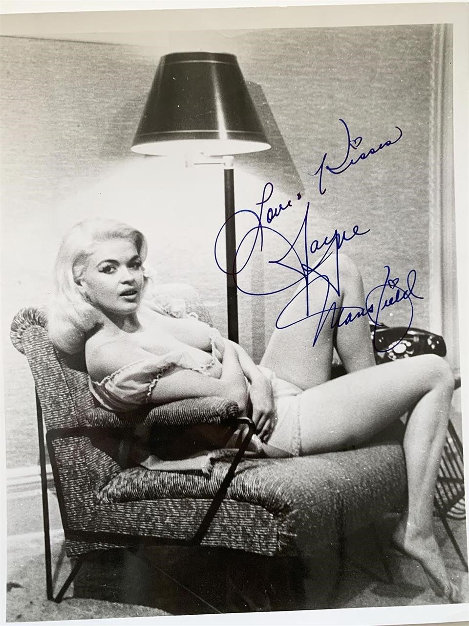 Jayne Mansfield signed photo