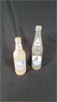 2 Vtg Sun Crest Pop Bottles