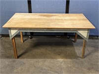 Wood Table W/ Laminate Siding 59.5"x34.5”x27”
