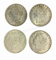 (4) 1921-d Morgan Silver Dollar $1 Coins
