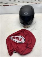 BELL MOTORCYCLE HELMET  WITH CLEAR SHIELD AND BAG