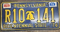 PA License Plate Bicentennial Auto License Plate