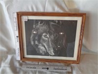 Framed Wolf Sketch - by Hampton