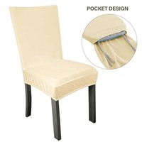 CZL Dining Chair Covers  Pocket Design  2 Pack