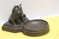 A Nuart Art Deco? Period Spelter Ashtray