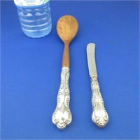 Sterling Silver Handle Spoon & Butter Knife