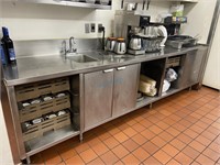 XL Stainless Steel Cabinet with Hand Wash Sink