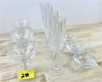 Crystal Glasses and Ash Trays Lot