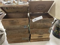 (12) Wooden Cigar Boxes