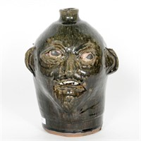 Chester Hewell, Face Pottery Jug with Teeth