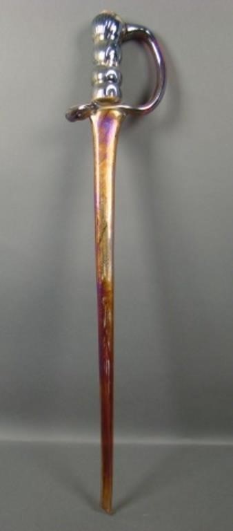 Contemporary Red/Amberina Slag Carnival Glass