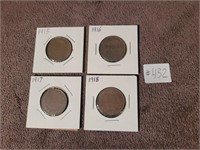 1915, 1916, 1917, and 1918 Large Canada one cents