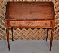 American mixed wood slant front writing desk, tige