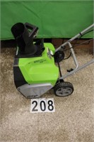 Green Works 20" Electric Snow Blower (Works)