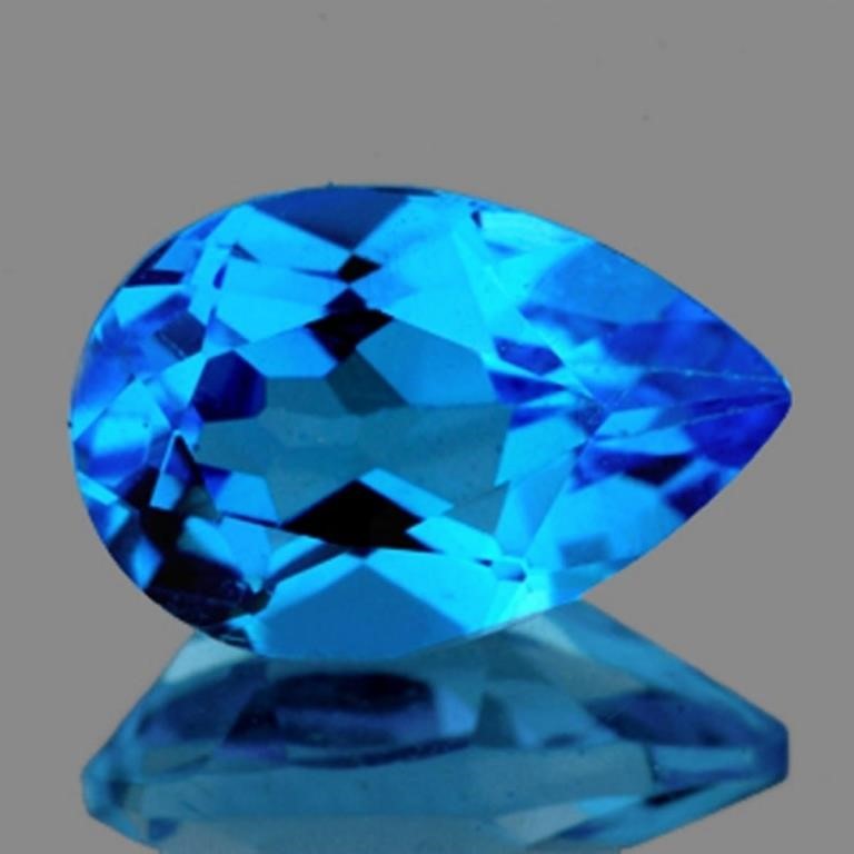 Natural Swiss Blue Topaz {Flawless-VVS1}