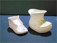Pair of Porcelain Booties - Mismatched