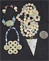 Lot of Jade Jewelry - Bracelets & Necklace