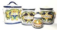 Biscotti Lidded Canisters & Jar by Artistica