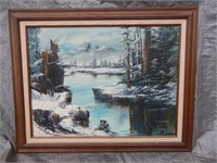 30x24 Serro Framed Oil Painting