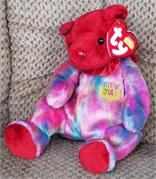 July (Neck Ruffle Birthday) Bear - TY Beanie Baby