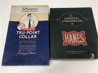 Vintage advertising to point collar shirt box and