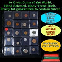 20 Great Coins of the World, hand selected, many t