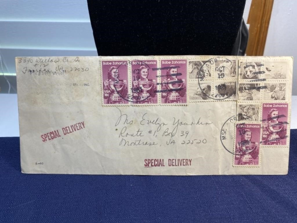 1981 stamped envelope Montross va post marked