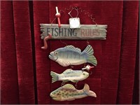 Fishing Rules Plaque - 10.5" x 16"