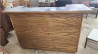 Large Vintage Wood Bar