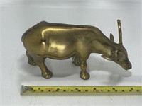 Brass Ox, Vintage Sculpture
