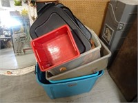 Lot of Misc. Storage Totes & Lids
