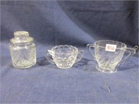 Sugar Bowls & lidded jar