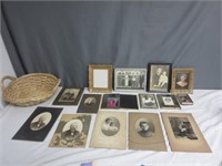 Collection of Old Photographs Many In Frames With