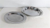 (2) Vintage Silverplated Tray