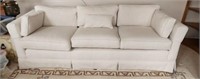 Off White 3 Cushion Couch, Light Stain On Cushion