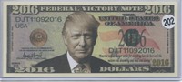 Donald Trump 2016 Federal Victory Novelty Note