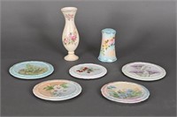 Antique Hand Painted Porcelain Tea Pot Trivets