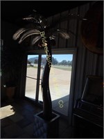 Large metal Palm tree - lighted